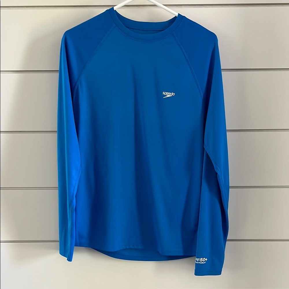 Speedo Blue Performance Rash Guard - Picture 1 of 4